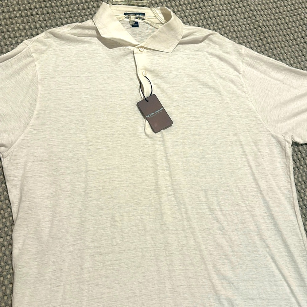NWT White Peter Millar Golf Shirt
